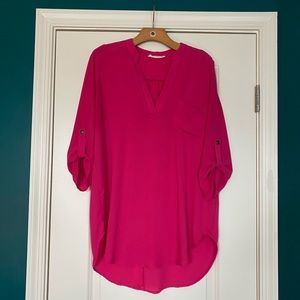 Lush Roll Tab Sleeve Tunic